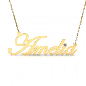 Naszyjnik złoty imię Amelia